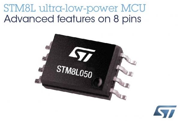 STMicroelectronics расширяет ассортимент 8-разрядных микроконтроллеров новым прибором в недорогом корпусе SO-8