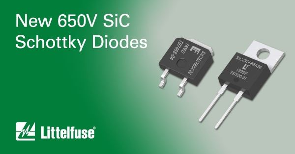 Littelfuse представила новые 650-вольтовые SiC диоды Шоттки для схем автоэлектроники